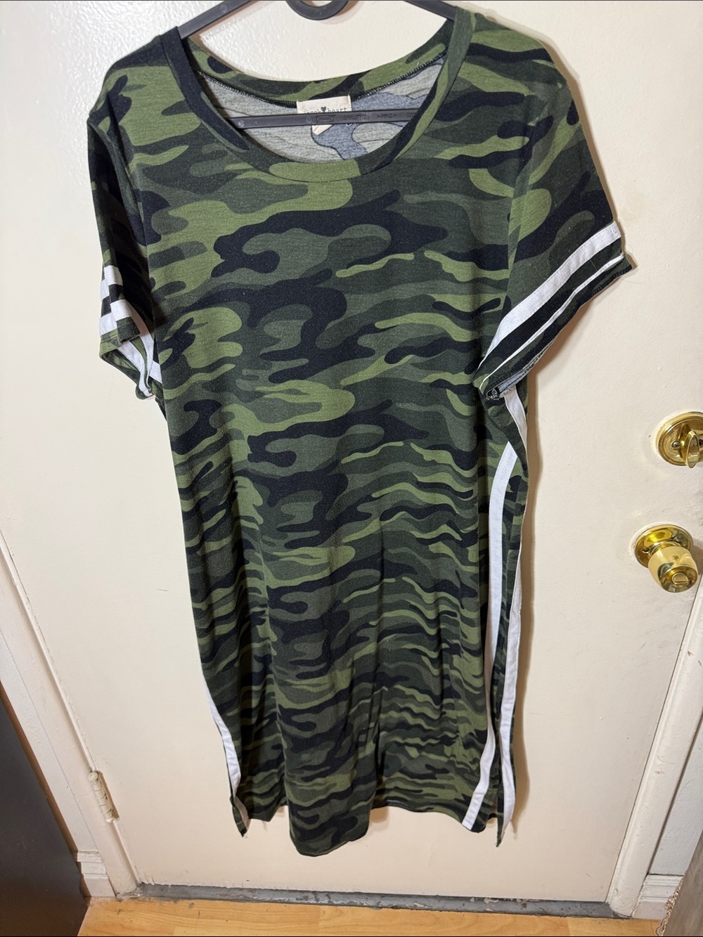 Kids Camo Short-Sleeve Pajama Dress - Green Camo